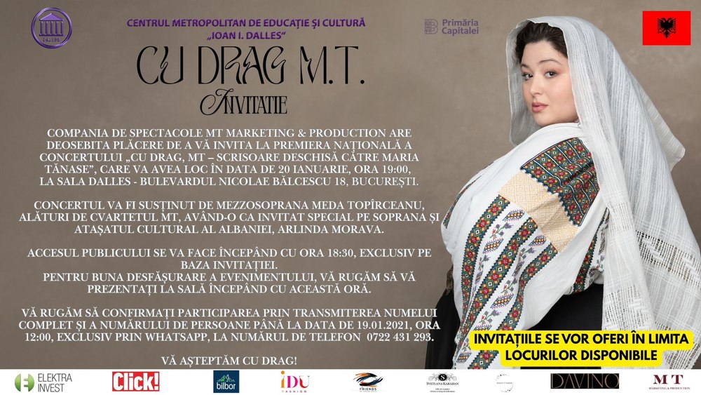 Costinel Mirea și Meda Topîrceanu readuc la viață memoria Mariei Tănase