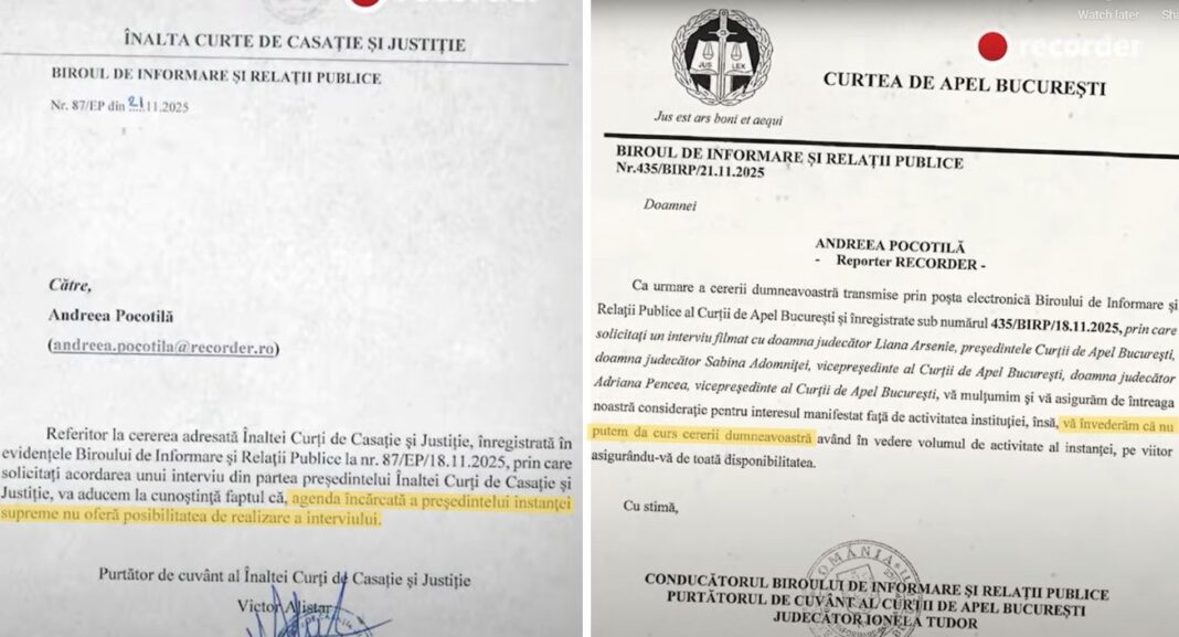 Curtea de Apel București dă replica la documentarul Recorder, dar începe cu un fals: „Instanța nu a fost solicitată să-și prezinte punctul de vedere anterior difuzării”