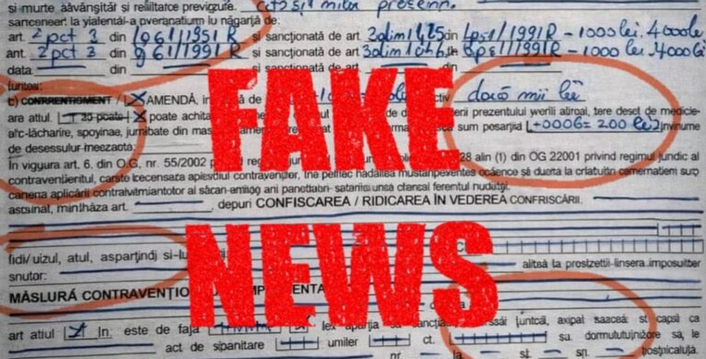 Jandarmeria avertizează asupra unei imagini cu o amendă de 2.000 de lei dată la protestele din 24 ianuarie: Este generată cu AI