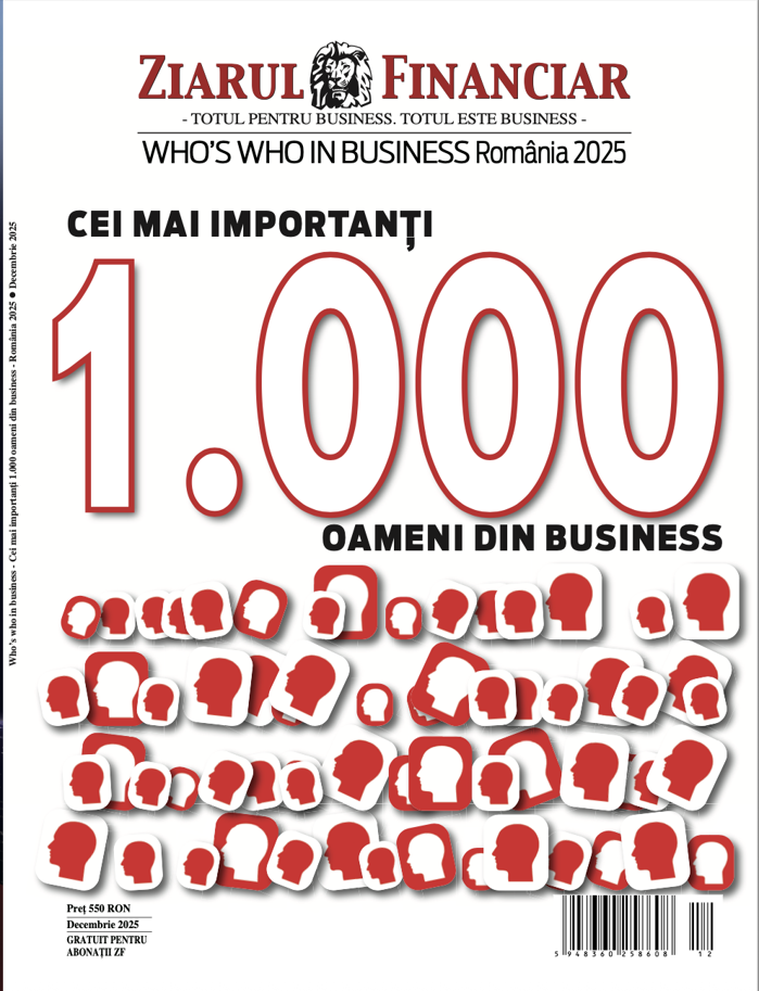 Luni apare anuarul ZF Who’s Who in Business. Cei mai importanţi 1.000 de oameni din business. Descoperă cei 1.000 de lideri care dau direcţia economiei româneşti