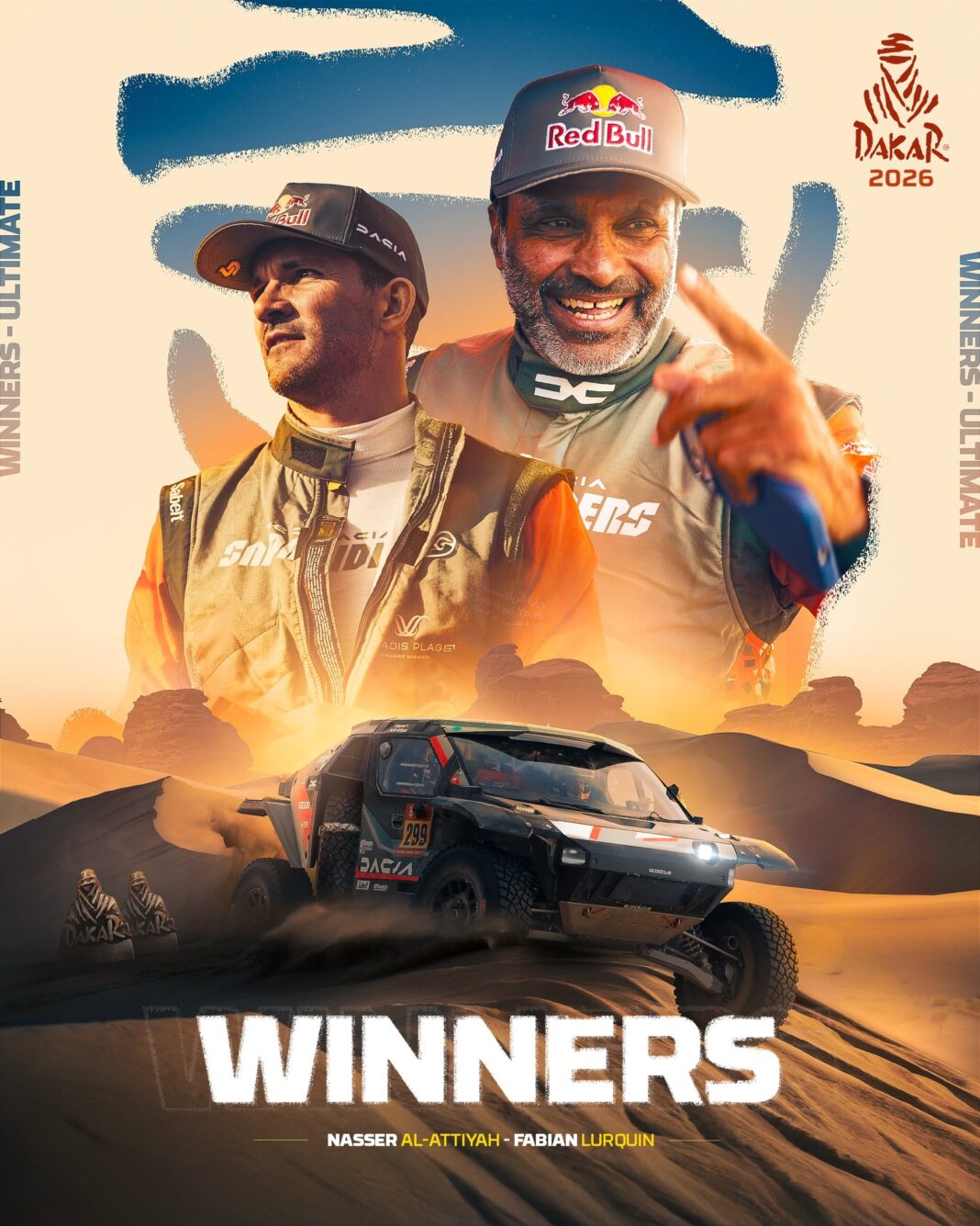 NEWS.ro: Al Attiyah după ce a câştigat Raliul Dakar: Sunt convins că anul viitor vom lupta pentru a avea trei Dacia Sandriders pe podium