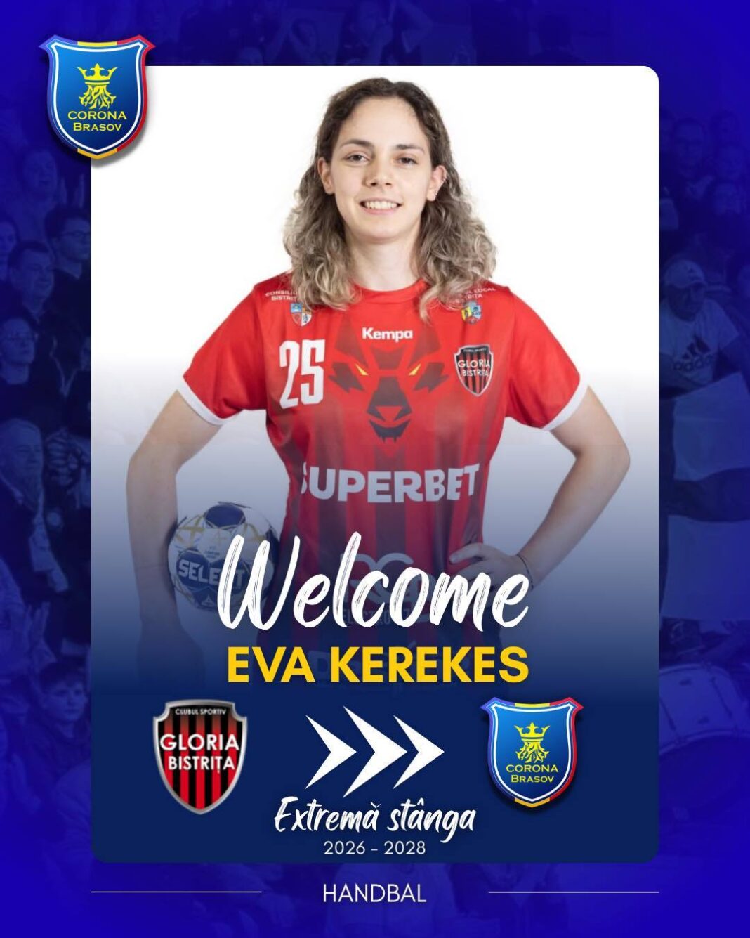 NEWS.ro: Handbal feminin: Extrema naţionalei Eva Kerekeş, de la Gloria Bistriţa la Corona Braşov