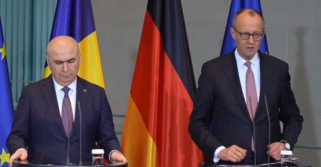 NEWS.ro: Ilie Bolojan: Am discutat cu cancelarul Merz despre creşterea investiţiilor în domenii strategice precum energie, industrie, şi apărare / Germania, principalul partener economic al României. Investiţiile germane, peste 18 miliarde şi jumătate de euro