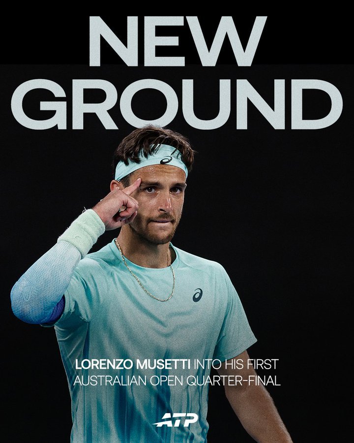 NEWS.ro: Lorenzo Musetti l-a învins pe Taylor Fritz şi s-a calificat în premieră în sferturi la Australian Open