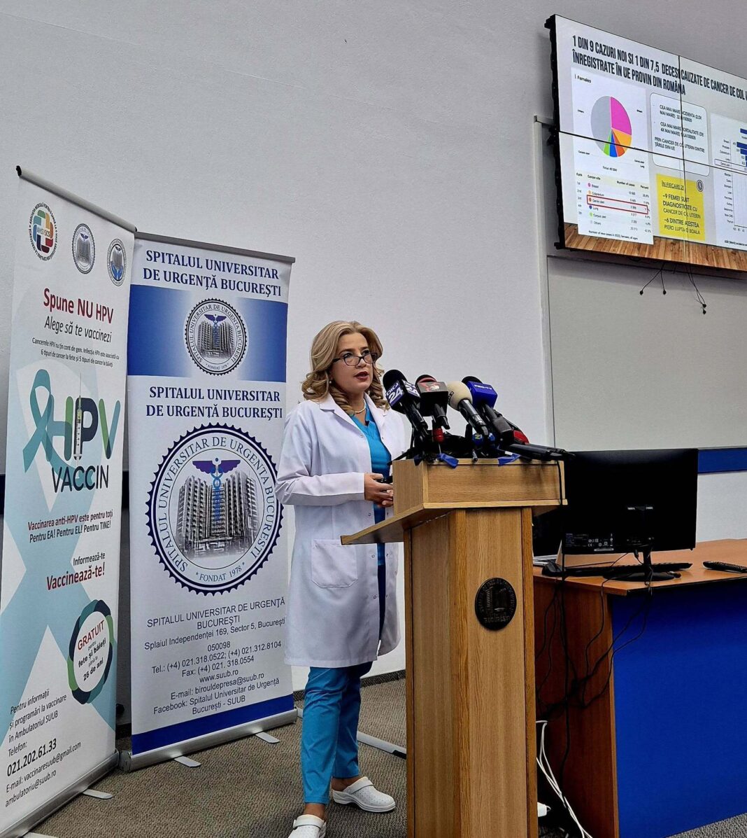 NEWS.ro: Medicul Monica Cîrstoiu, despre cancerul de col uterin: Avem o mortalitate de 17 la 100.000 de femei, adică de 4 ori mai mare decât cea europeană/ Cea mai tânără pacientă de la SUUB a avut 19 ani. Vaccinul anti-HPV e sigur, omologat în SUA în 2006