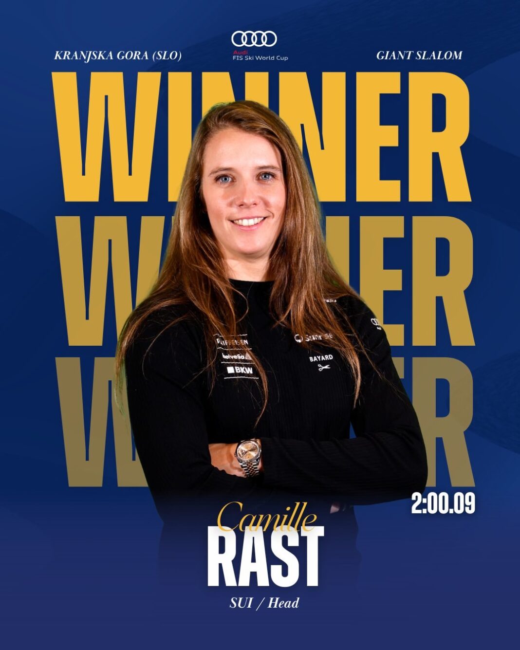 NEWS.ro: Schi alpin: Camille Rast a câştigat proba de slalom uriaş de la Kranjska Gora. Victoria a fost dedicată victimelor de la Crans-Montana