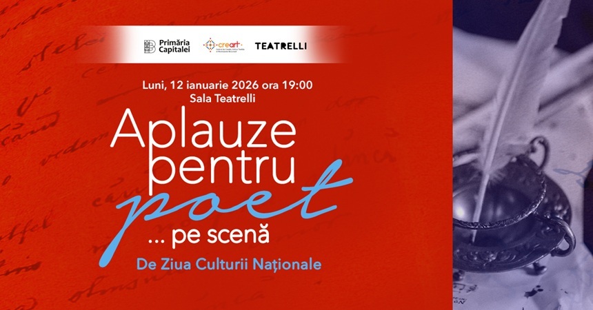 NEWS.ro: Ziua Culturii Naţionale - Spectacolul „Aplauze pentru poet… pe scenă”, cu actorii Emilia Popescu şi Demeter András, la Teatrelli