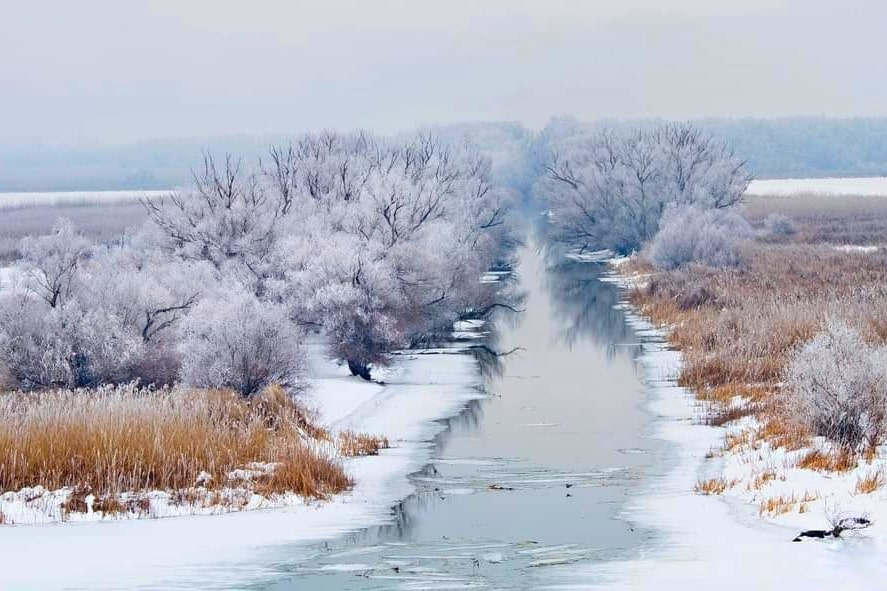 Poduri de gheaţă formate pe lacuri şi canale au blocat circulația în unele zone din Delta Dunării