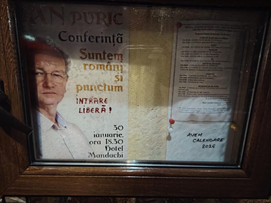 Pro-rusul Dan Puric, asociat cu AUR, este promovat de bisericile din Suceava, județul cu cel mai mare electorat al partidelor extremiste / Arhiepiscopia se dezice de afișe și spune că au fost lipite fără știrea preoților