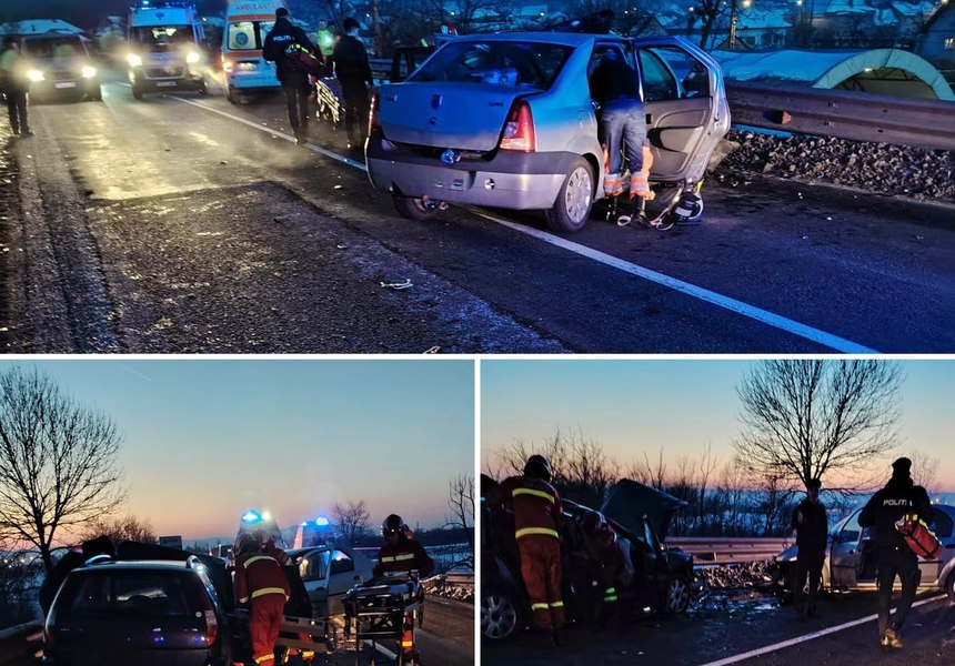 Tragedie pe DN7, în Hunedoara. O persoană a murit și alte două sunt rănite, după ce două maşini s-au ciocnit. Unul dintre răniți e în stop cardio-respirator