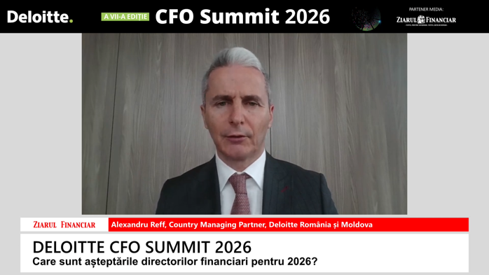 Alexandru Reff, Country Managing Partner, Deloitte România şi Moldova: Vorbim de un nou an de creştere relativ scăzută, undeva probabil între 0,8%, cât estimează Banca Mondială, şi 1%, cât estimează FMI, clar sub potenţial. Sperăm să reuşim să reaccelerăm şi să redevenim lideri de creştere economică, cum am fost mult timp şi cum cred că merităm să fim