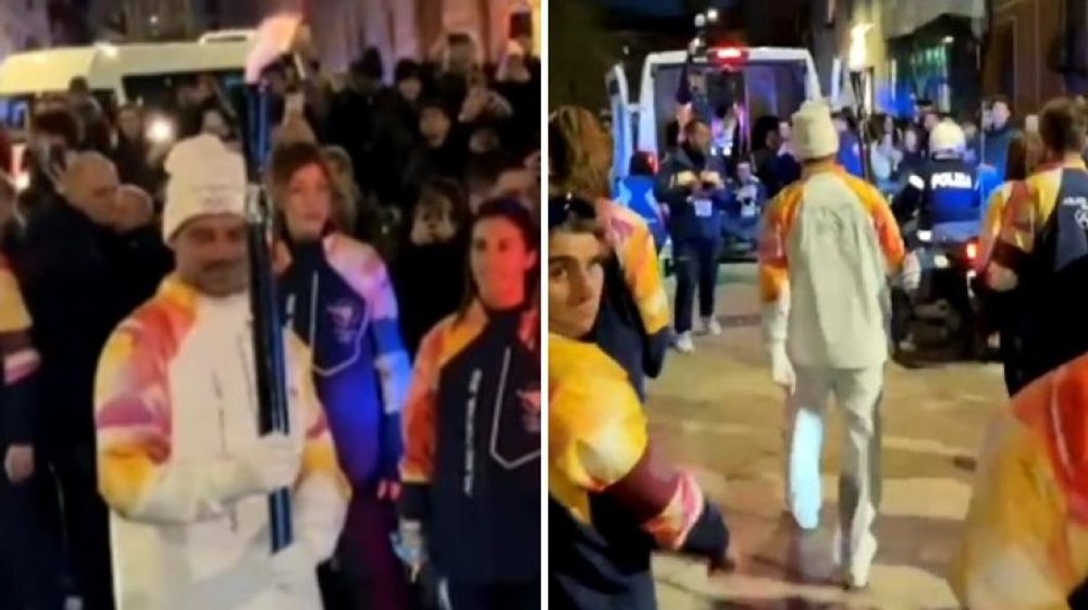 Chivu a purtat torța olimpică prin Milano. I-a pasat simbolul JO președintelui CONI