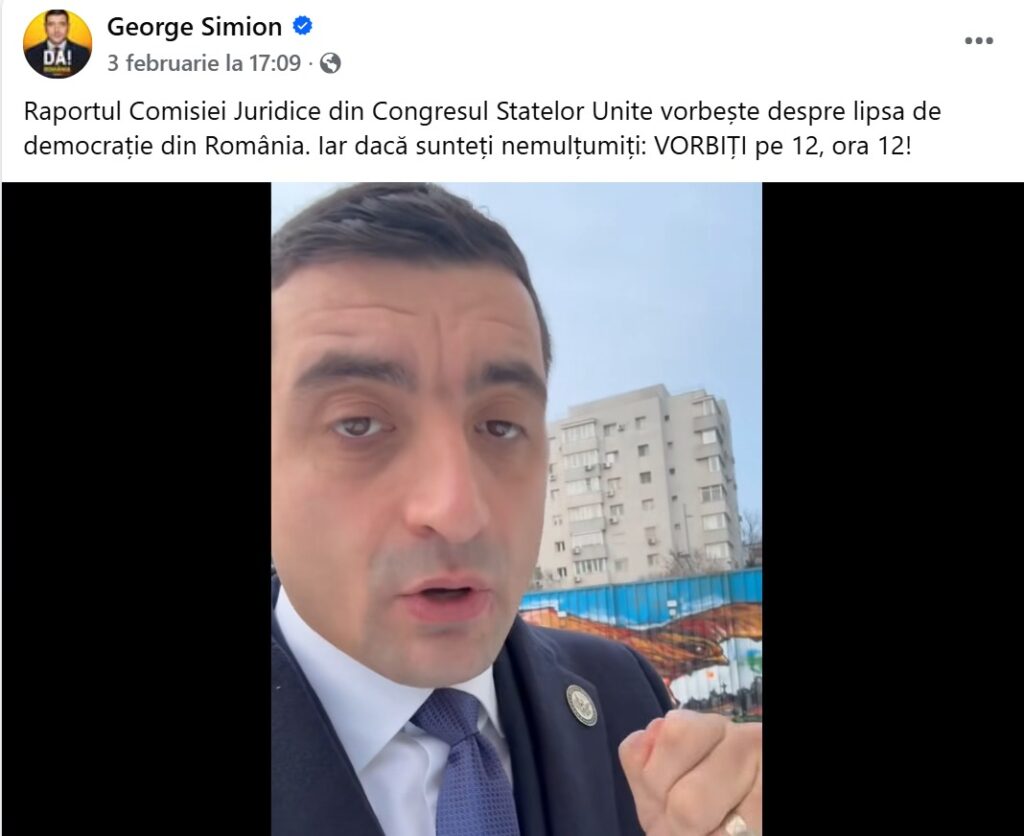 Cum cere ”suveranistul” George Simion ca România să se supună unui raport-ciornă al SUA / Influencerii pro-ruși din social media românești rostogolesc mesajul republicanilor MAGA despre alegerile anulate din 2024