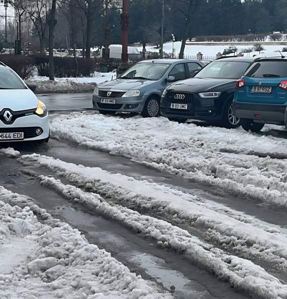Cum se circulă pe străzile secundare din Sectorul 1 după ninsoarea din weekend