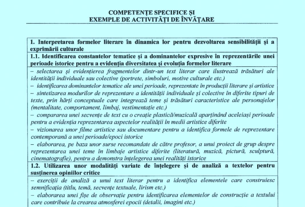EXCLUSIV Programa de Limba și literatura română 2026 pentru toți elevii de clasa a IX-a – document. Noile conținuturi care vor fi studiate din toamnă