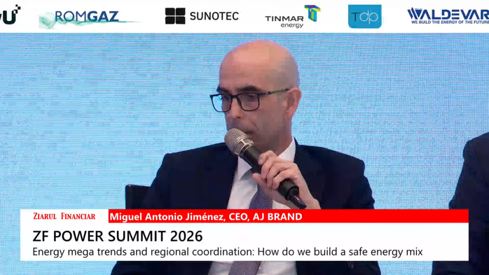 Miguel Antonio Jiménez, CEO AJ BRAND: Cel mai mare proiect a fost în Spania în 2022, de 650 MW, un proiect extrem de mare. Acum revenim cu a doua etapă aici, în România, şi lucrăm la proiecte. Experienţa internaţională este foarte valoroasă, să mergi în alte ţări şi să revii cu mai multă expertiză este întotdeauna benefic