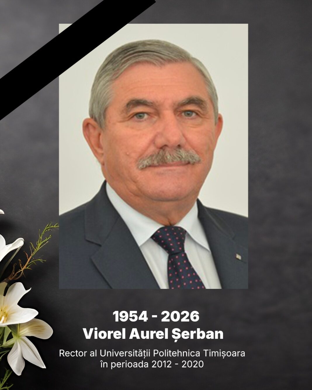 NEWS.ro: A murit prof. univ. dr. ing. Viorel-Aurel Şerban, fost rector al Universităţii Politehnica Timişoara