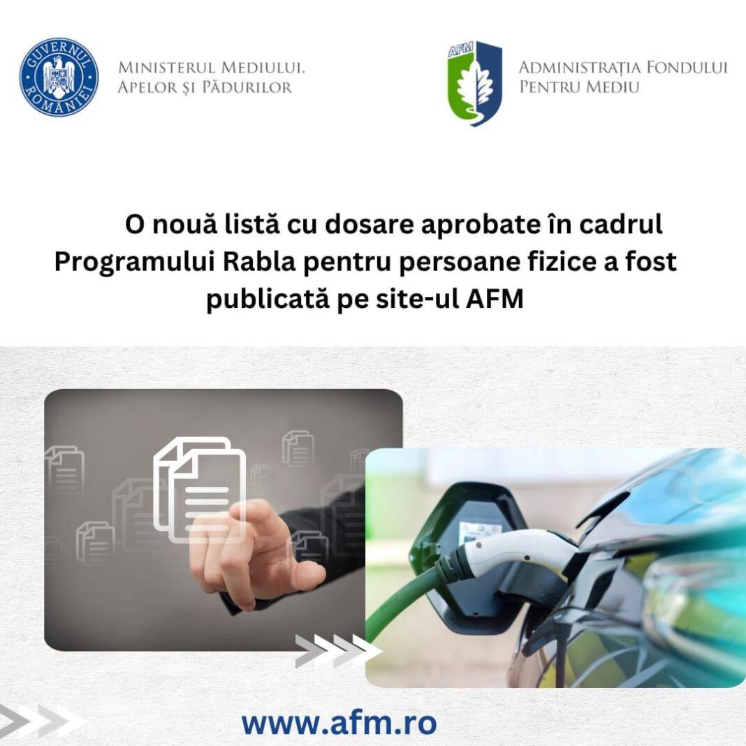 NEWS.ro: Administraţia Fondului pentru Mediu a aprobat încă 398 de beneficiari în cadrul programului ”Rabla Auto – persoane fizice”