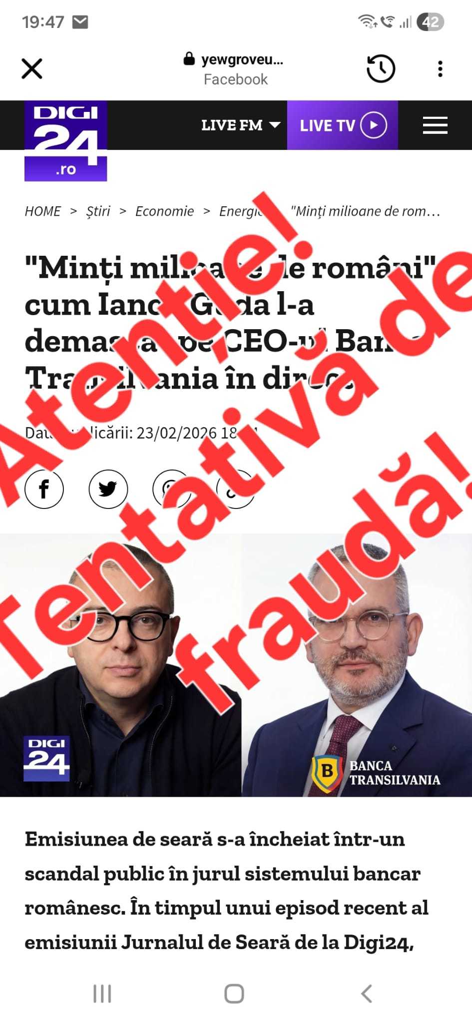 NEWS.ro: Avertisment al Ministerului de Interne: Un nou atac de tip doppelganger / A fost clonat site-ul postului Digi 24 / O aşa-zisă emisiune dezvăluie publicului o aplicaţie prin care oamenii se pot îmbogăţi făcând investiţii minime
