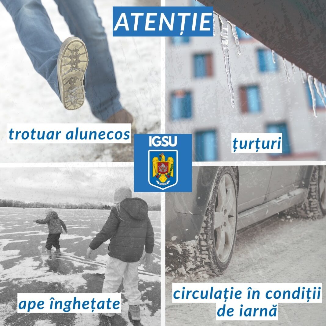 NEWS.ro: Avertismentul IGSU în contextul ninsorilor abundente şi a gerului: Atenţie la polei, la ţurţuri şi la bălţi îngheţate/ Pompierii atrag atenţia că îndepărtarea zăpezii, a ţurţurilor şi a gheţii din faţa locuinţei sau a sediului firmei e o obligaţie legală