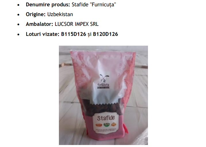 NEWS.ro: Loturi de stafide din Uzbekistan, retrase de la comercializare din magazinele Lidl, pentru că prezintă reziduuri de pesticide neautorizate în Uniunea Europeană