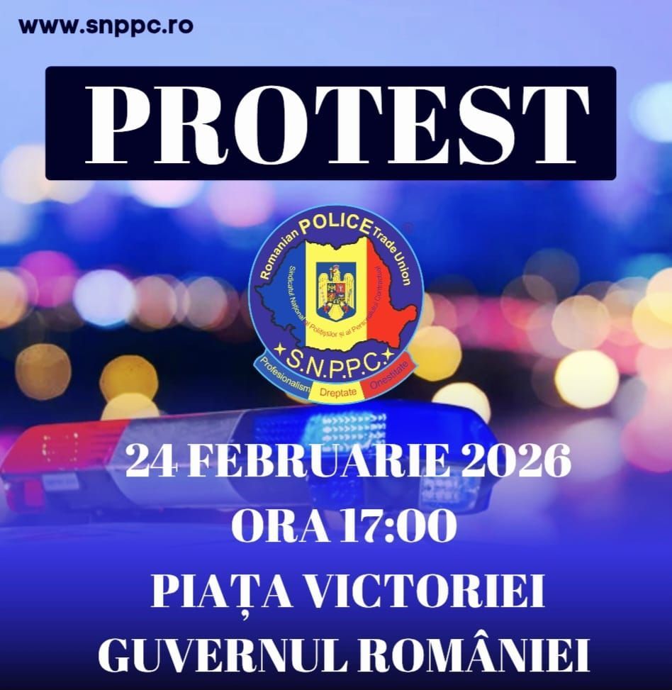 NEWS.ro: Sindicaliştii din apărare şi ordine publică, protest în Piaţa Victoriei – Ei se opun creşterii vârstei de pensionare / Scrisooare către Guvern