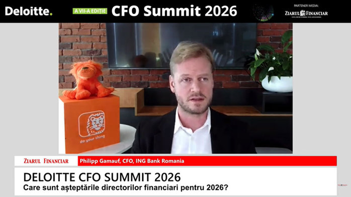Philipp Gamauf, CFO, ING Bank Romania: Creşterea economiei va rămâne modestă în 2026, undeva la 1,4%, dar important este că se bazează în primul rând pe investiţii. Vedem semnale că lucrurile se îmbunătăţesc, pentru că România a început să-şi facă temele