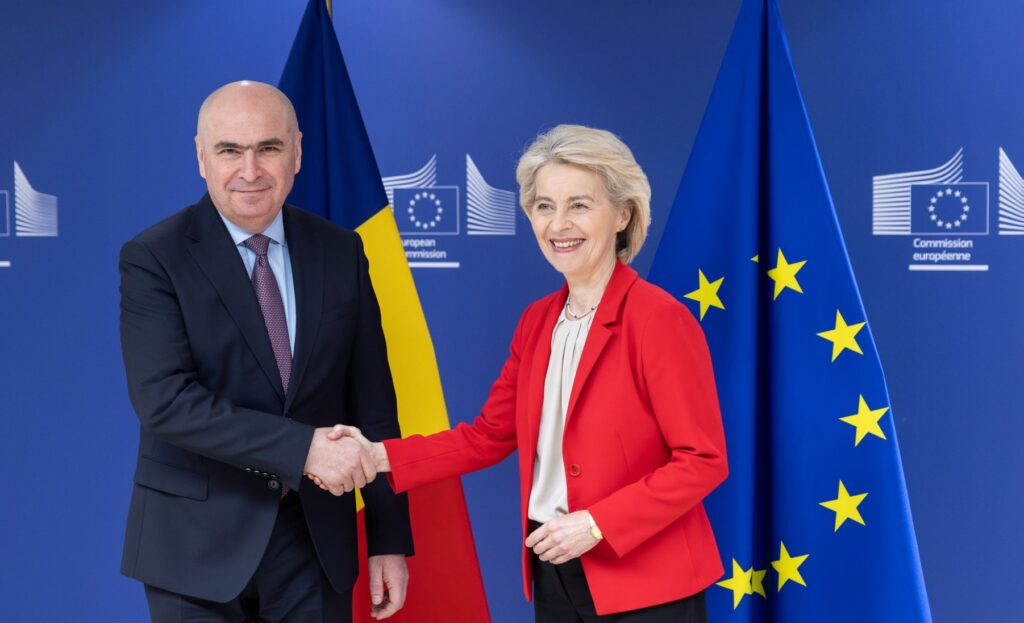 Premierul Ilie Bolojan s-a întâlnit cu Ursula von der Leyen și au discutat despre reforme și bugetul României