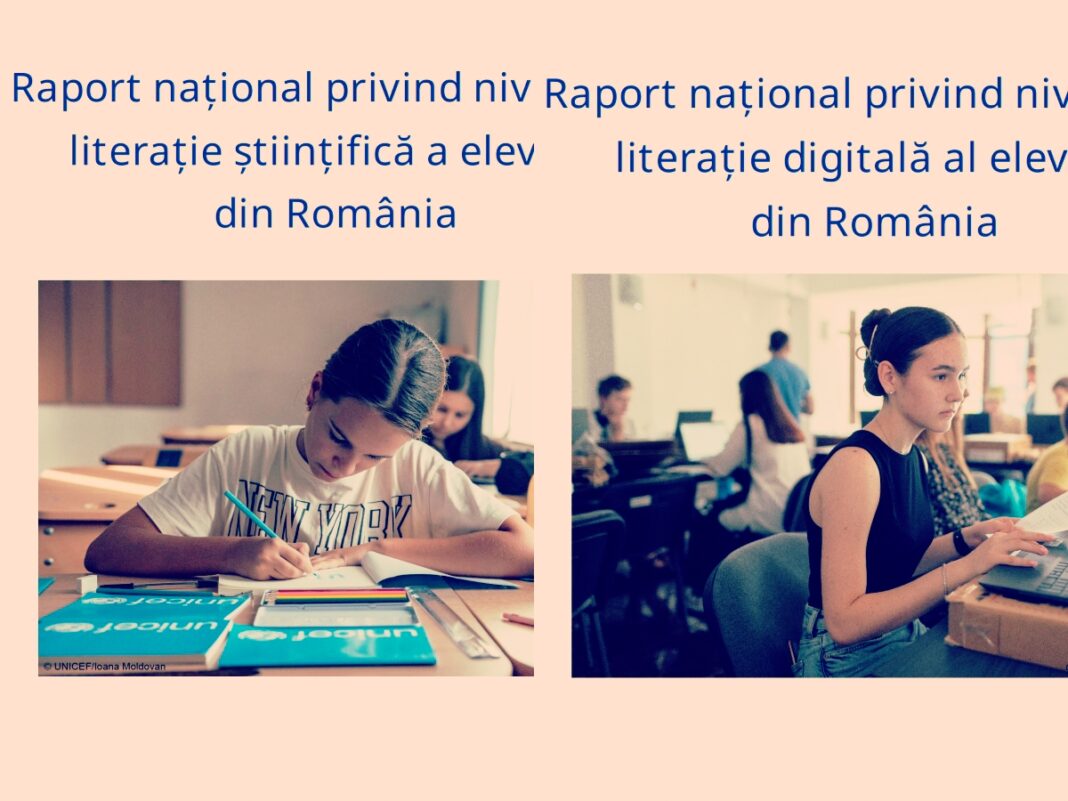 Rapoarte UNICEF și Ministerul Educației: o treime dintre elevi au probleme majore de literație științifică și digitală / Interpretări pe date făcute cu un model AI tip ChatGPT / Studiile nu sunt declarate reprezentative