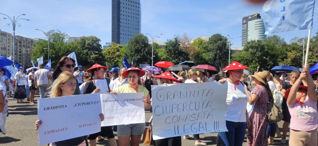 Sindicatele din învăţământ protestează miercuri în faţa Palatului Cotroceni, nemulțumite de măsurile de austeritate ale guvernului