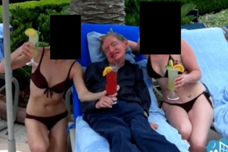 Stephen Hawking apare într-o fotografie, în noile dosare Epstein / Familia fizicianului susține că femeile erau îngrijitoarele sale și că se aflau la un simpozion