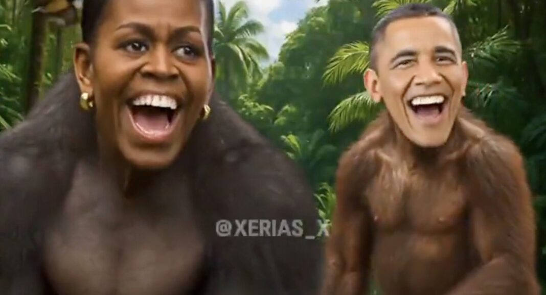 Trump distribuie un videoclip în care Barack și Michelle Obama sunt reprezentați ca maimuțe