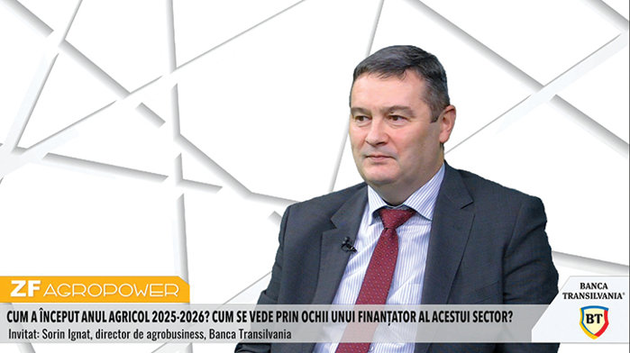 ZF Agropower. Sorin Ignat, director agrobusiness la Banca Transilvania: Zootehnia e primul lanţ de valoare adăugată. Vedem tot mai mulţi clienţi care fac pasul către ea şi după aceea către procesare. Investiţiile sunt majore, iar cele începute acum se văd peste 2-3 ani. Noi vom finanţa în continuare proiectele pe termen mediu şi lung