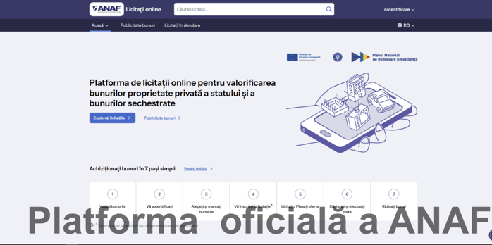 ANAF lansează o platformă de licitaţii online pentru vânzarea bunurilor sechestrate sau confiscate