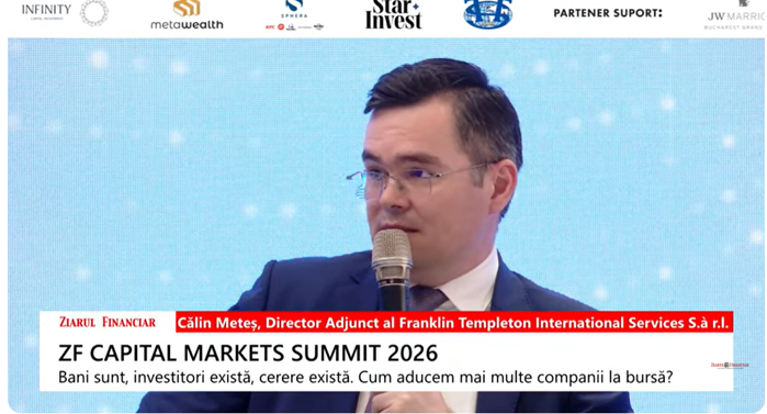 Călin Meteş, Director Adjunct al Franklin Templeton International Services: Ar fi util un plan coerent de listare pentru companiile de stat pentru ca piaţa de capital să atragă cât mai multe companii care să reflecte stadiul economiei naţionale
