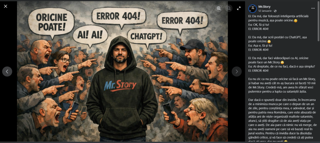 Cine e ”Mr. Story”, influencerul creat integral cu inteligență artificială pentru a promova mesaje extremiste, pro-ruse, conspirații și fake-uri / Tot conținutul este realizat cu ajutorul AI