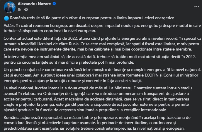 Cum vrea Guvernul să scadă preţurile la combustibili? Ministerul Finanţelor pregăteşte un sistem de accizare dinamică. „Acest mecanism de accizare dinamică, care se va simţi direct în temperarea creşterii preţurilor la pompă, este gândit pentru a răspunde direct şocurilor externe”