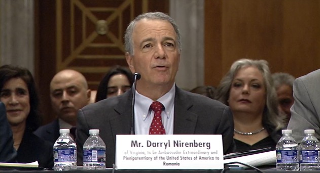Darryl Nirenberg preia oficial mandatul de ambasador al Statelor Unite în România / Prezentarea scrisorilor de acreditare va avea loc pe 3 martie la Cotroceni