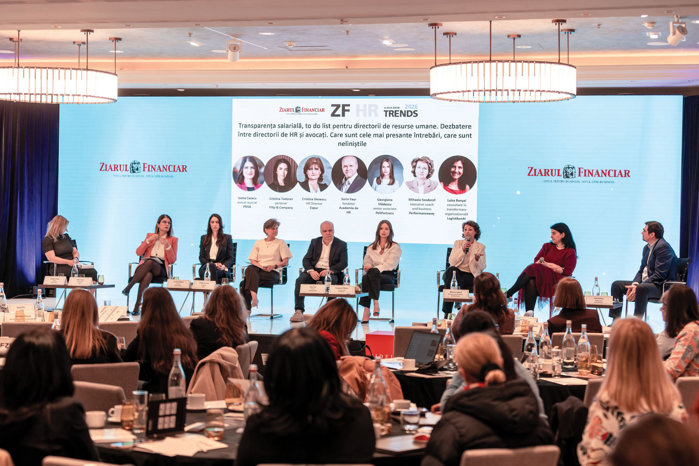 „HR în era AI, noul arhitect al productivităţii şi profitabilităţii în organizaţii“. Companiile trebuie să investească în competenţe pentru a naviga prin schimbările aduse de inteligenţa artificială şi de contextul economic. „Până acum, digitalizam în era umană şi acum vrem să umanizăm în era digitală“ (1)