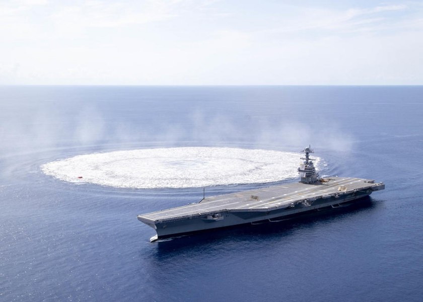 Incendiu la bordul portavionului american USS Gerald Ford, cea mai mare navă din lume de acest tip. Doi membri ai echipajului au fost răniți