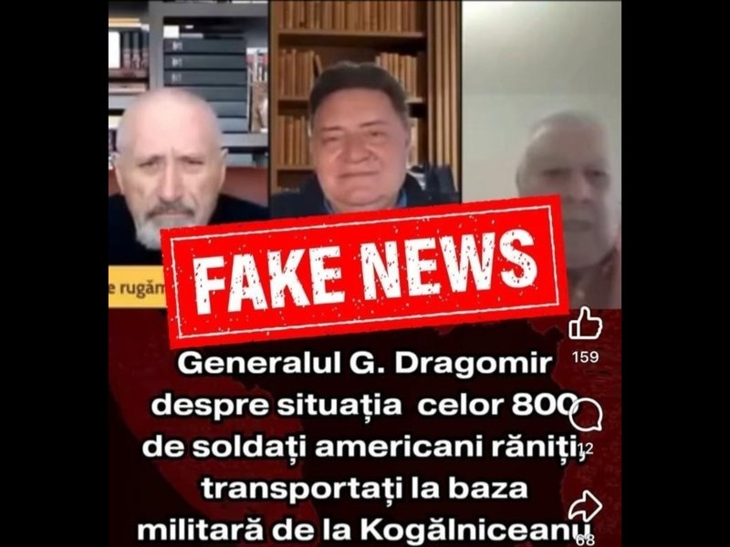 MApN demontează o nouă dezinformare potrivit căreia la Baza Kogălniceanu ar fi sute de militari americani răniți