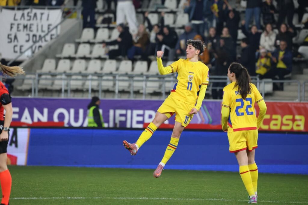 Naționala feminină de fotbal a României a câștigat primul meci din preliminariile Cupei Mondiale din 2027, 1-0 cu Republica Moldova