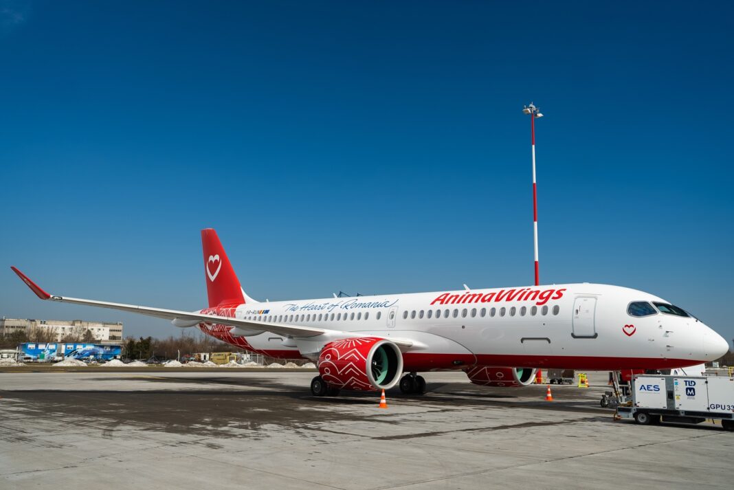 NEWS.ro: A şasea aeronavă din flota AnimaWings a ajuns la Otopeni direct din fabrică / Încă două Airbus A220 sunt aşteptate în aprilie
