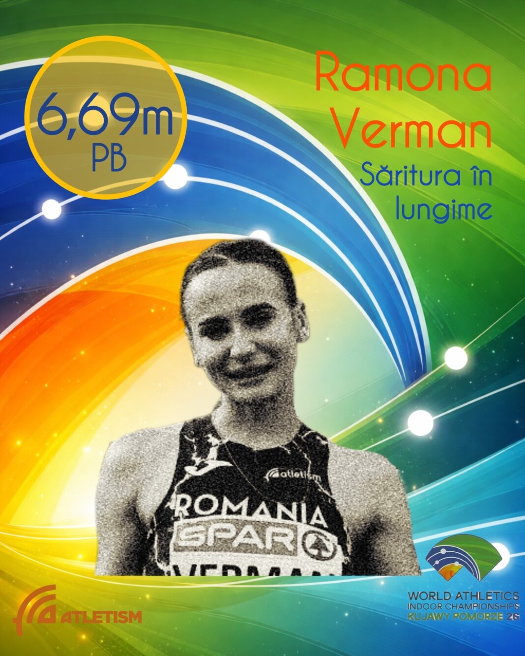 NEWS.ro: Atletism: Ramona Elena Verman, locul 6 la săritura în lungime, la Campionatul Mondial de sală