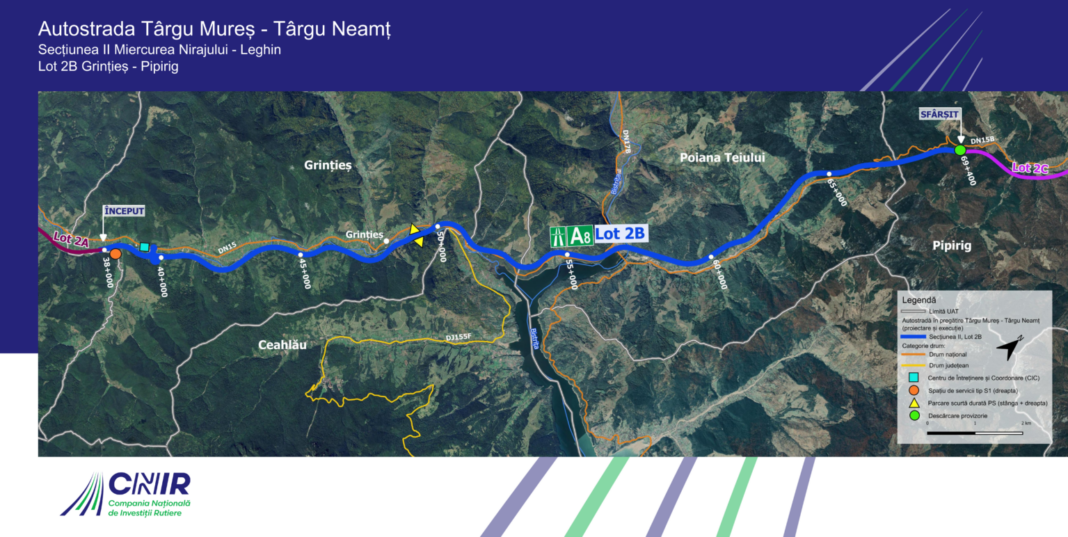 NEWS.ro: Compania Naţională de Investiţii Rutiere a alocat aproape 40 de milioane de lei pentru exproprieri pentru lotul 2B Grinţieş-Pipirig al Autostrăzii A8 Târgu Mureş-Târgu Neamţ