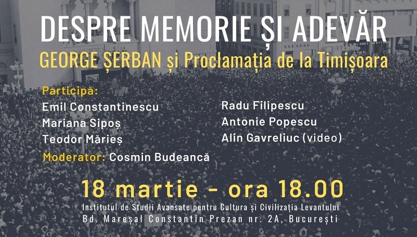 NEWS.ro: Cum s-a născut Proclamaţia de la Timişoara şi ce semnificaţie mai are astăzi documentul iniţiat de ziaristul şi scriitorul George Şerban