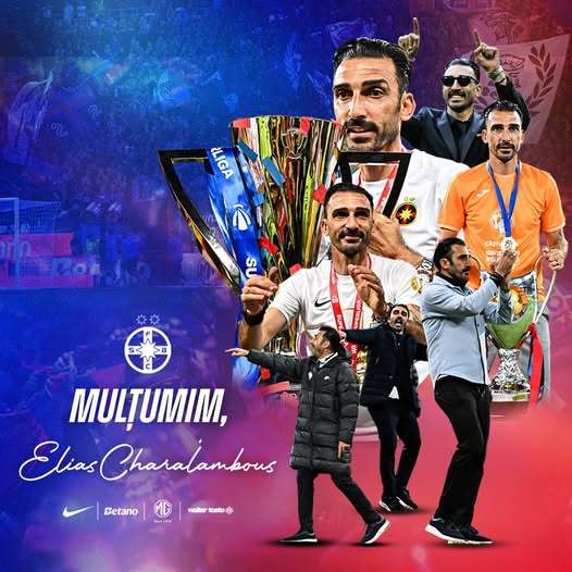 NEWS.ro: FCSB anunţă oficial plecarea antrenorului Elias Charalambous şi a secundului Mihai Pintilii