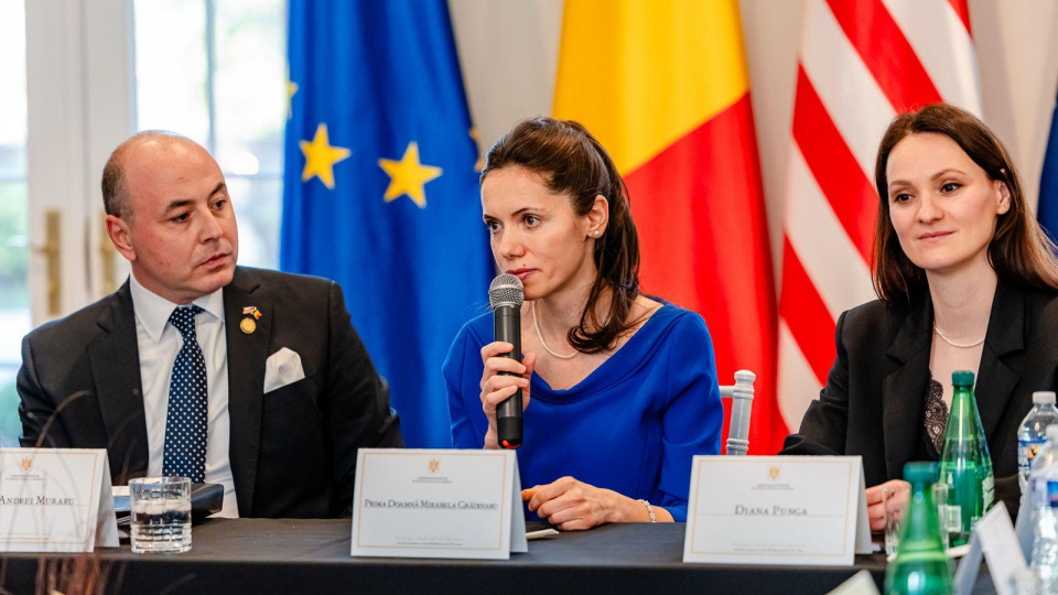 NEWS.ro: Mirabela Grădinaru, alături de consilierii de stat Ana Maria Geană şi Diana Punga, şi Ambasadorul Alexandru Muraru, masă rotundă la Washington, D.C, cu comunitatea de medici români din SUA / Discuţii despre gestionarea fenomenului adicţiilor