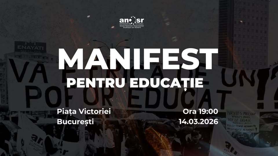 NEWS.ro: Studenţii pregătesc un protest în Piaţa Victoriei – Manifest pentru educaţie, reacţie faţă de intenţia Guvernului de a aloca mai puţini bani decât anul trrecut Ministerului Educaţiei şi Cercetării