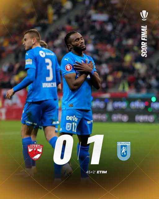 NEWS.ro: Superliga: Universitatea Craiova a învins Dinamo, scor 1-0, în etapa a doua din play-off. Craiovenii au jucat în partea secundă în inferioritate numerică